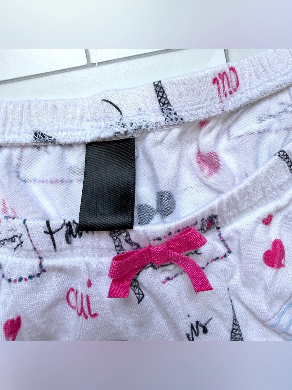 S💕 Kensie Paris Sleep Shorts French Theme 💯 Cotton
